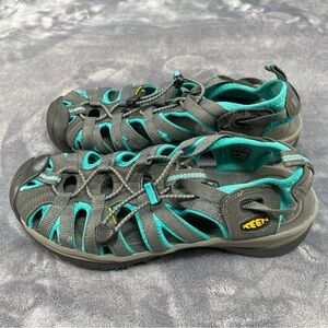 KEEN Charcoal and Aqua Outdoor Sandals
